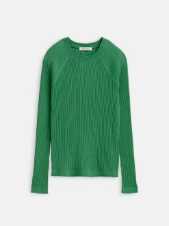 Outlet Alex Mill Ribbed Crewneck Sweater Moss