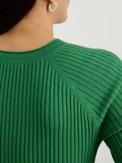 Outlet Alex Mill Ribbed Crewneck Sweater Moss
