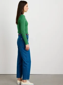 Outlet Alex Mill Ribbed Crewneck Sweater Moss
