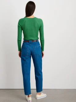 Outlet Alex Mill Ribbed Crewneck Sweater Moss