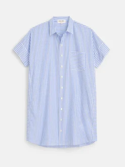 Outlet Alex Mill Short Sleeve Standard Shirtdress French Blue/White
