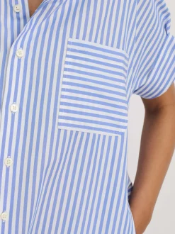 Outlet Alex Mill Short Sleeve Standard Shirtdress French Blue/White