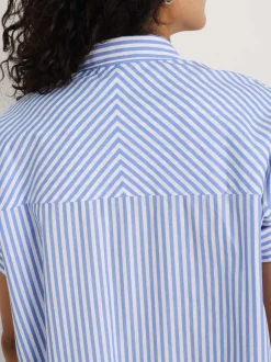 Outlet Alex Mill Short Sleeve Standard Shirtdress French Blue/White