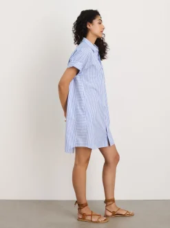 Outlet Alex Mill Short Sleeve Standard Shirtdress French Blue/White