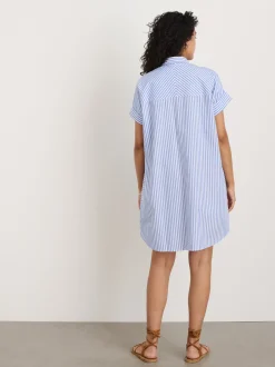 Outlet Alex Mill Short Sleeve Standard Shirtdress French Blue/White
