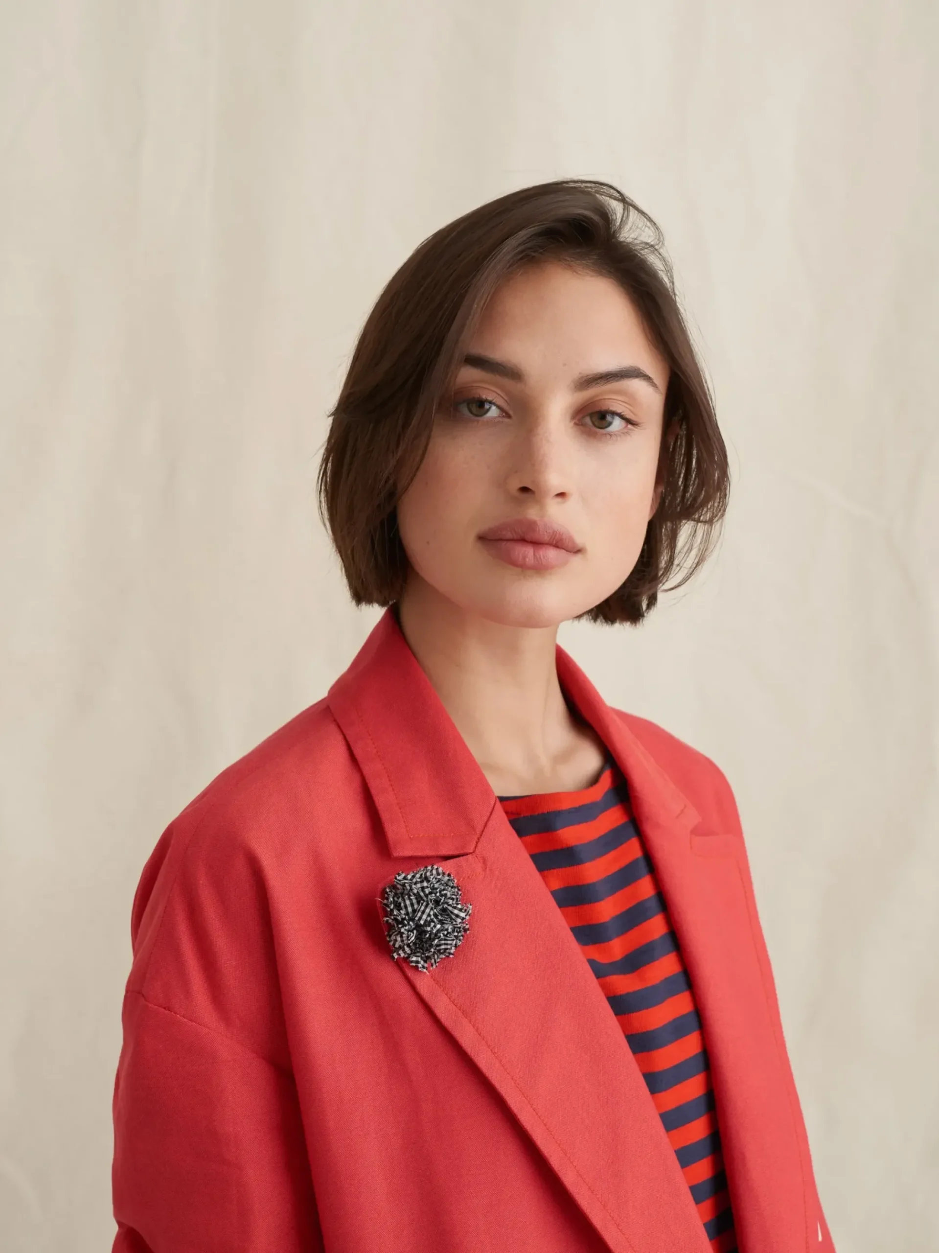 Outlet Alex Mill Single Rosette Black Gingham