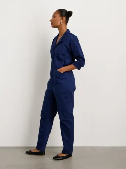 New Alex Mill Standard Jumpsuit In Long Inseam Dark Navy