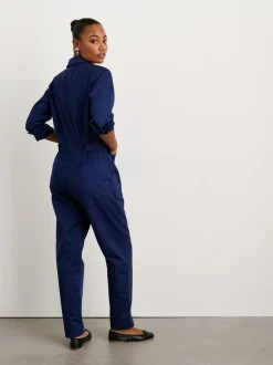 New Alex Mill Standard Jumpsuit In Long Inseam Dark Navy