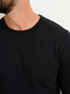 Outlet Alex Mill Standard Long Sleeve T-Shirt In Slub Cotton Black