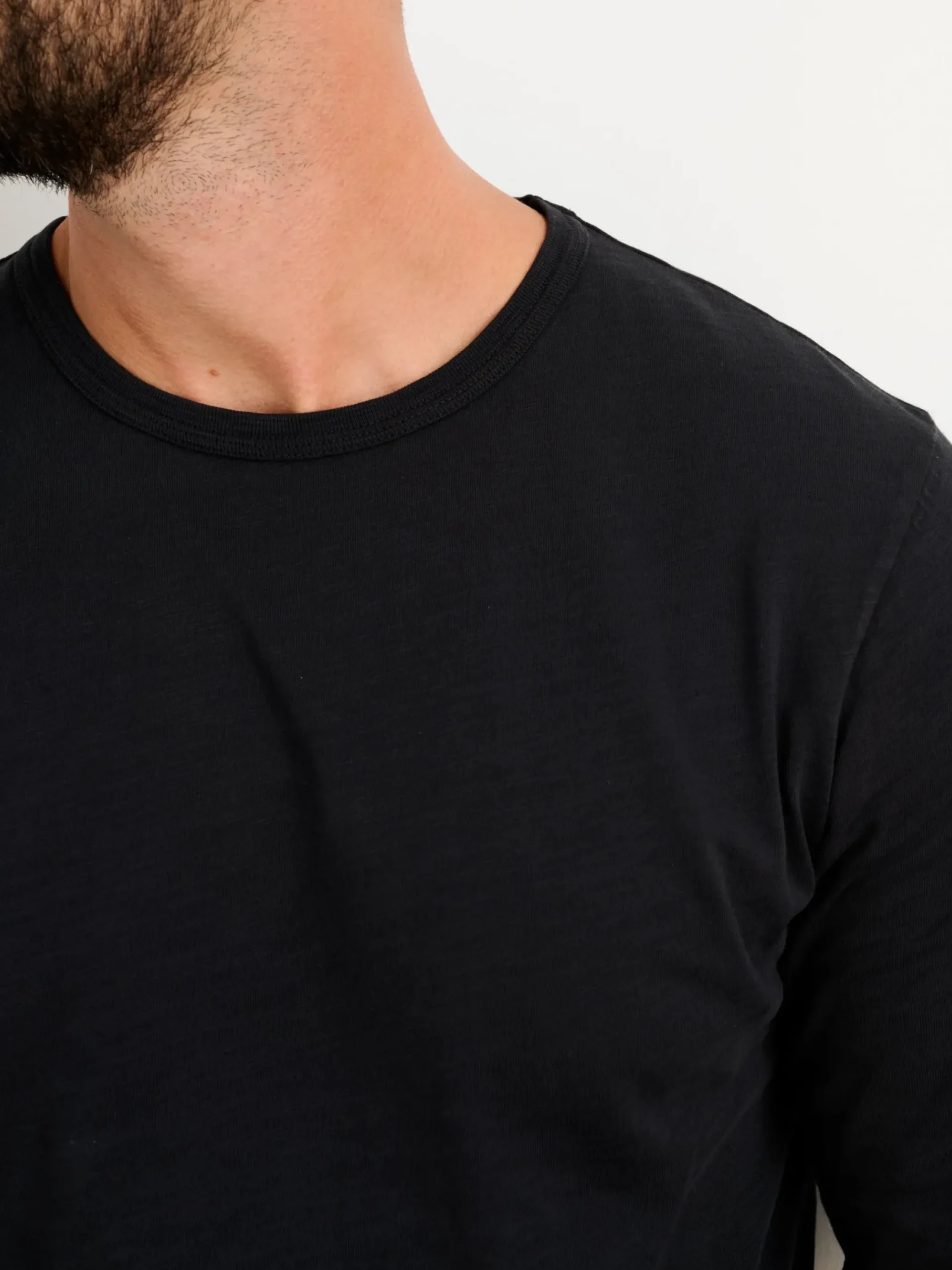 Outlet Alex Mill Standard Long Sleeve T-Shirt In Slub Cotton Black