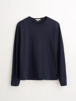Online Alex Mill Standard Long Sleeve T-Shirt In Slub Cotton Navy