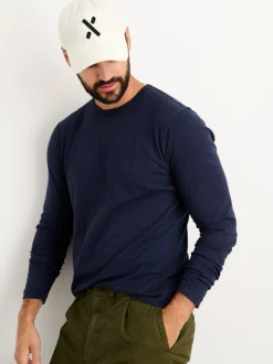 Online Alex Mill Standard Long Sleeve T-Shirt In Slub Cotton Navy