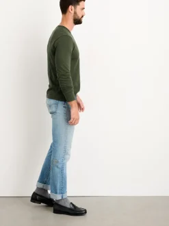 Discount Alex Mill Standard Long Sleeve T-Shirt In Slub Cotton Deep Forest