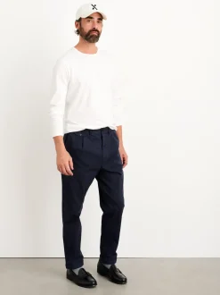 Fashion Alex Mill Standard Pleated Pant In Chino (Long Inseam) Dark Navy