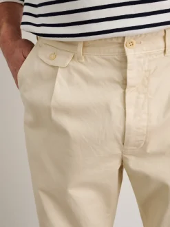 Outlet Alex Mill Standard Pleated Pant In Chino (Long Inseam) Oatmilk