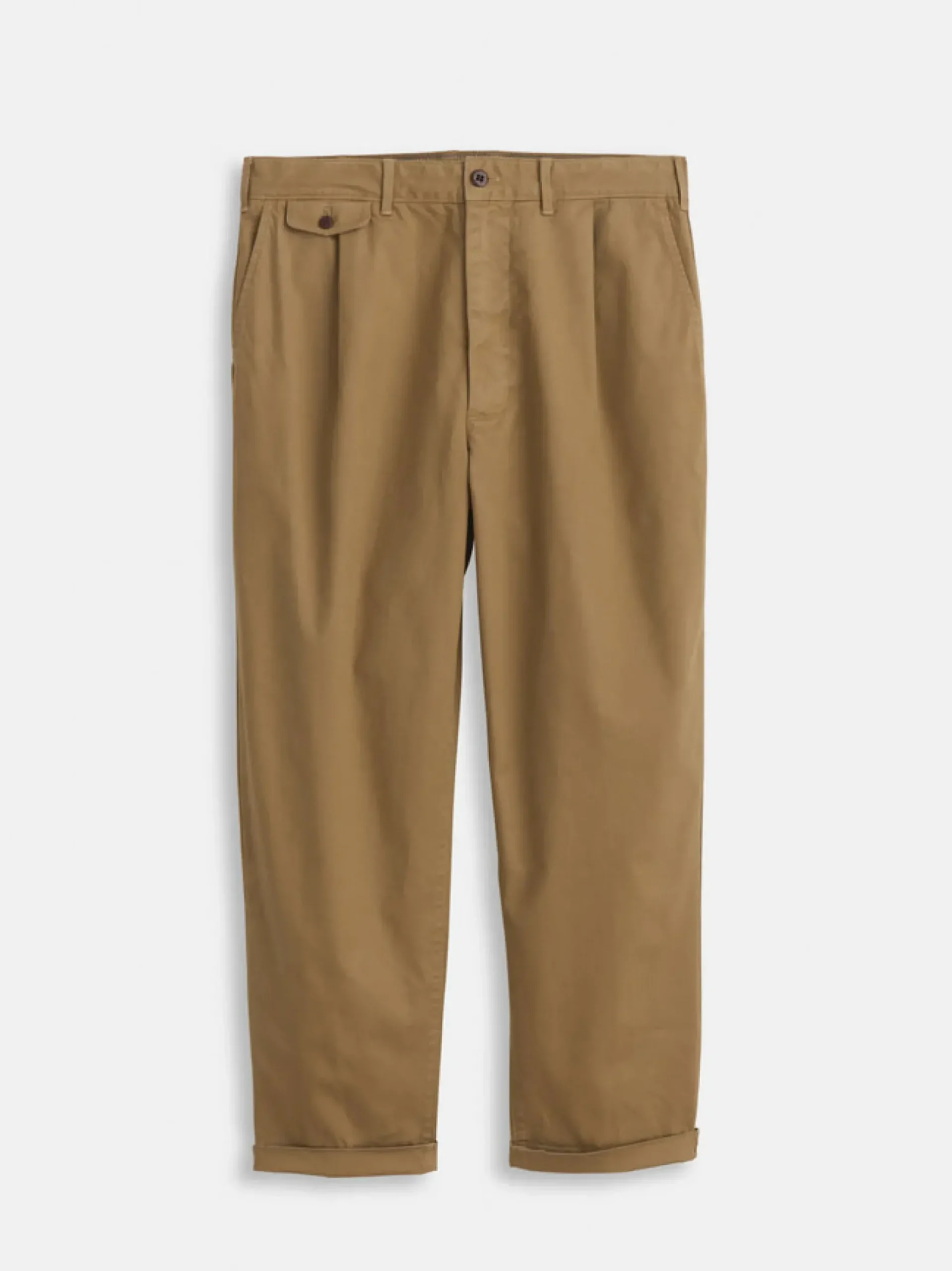 Hot Alex Mill Standard Pleated Pant In Chino (Long Inseam) Dark Khaki