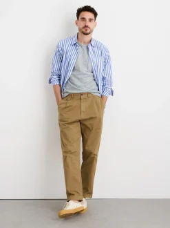 Hot Alex Mill Standard Pleated Pant In Chino (Long Inseam) Dark Khaki