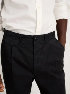 Hot Alex Mill Standard Pleated Pant In Chino (Long Inseam) Black