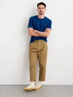 Clearance Alex Mill Standard Pleated Pant In Chino Dark Khaki