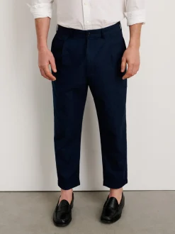 Outlet Alex Mill Standard Pleated Pant In Cotton Linen Dark Navy