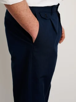Outlet Alex Mill Standard Pleated Pant In Cotton Linen Dark Navy