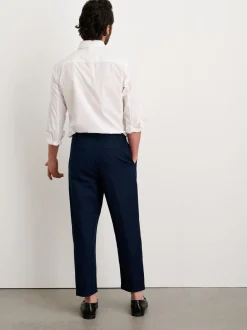 Outlet Alex Mill Standard Pleated Pant In Cotton Linen Dark Navy