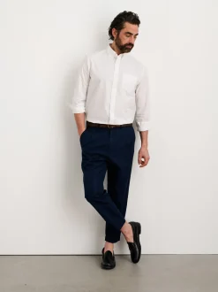 Best Alex Mill Standard Pleated Pant In Cotton Linen Dark Navy