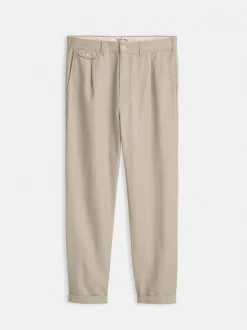 New Alex Mill Standard Pleated Pant In Cotton Linen Silver Cloud