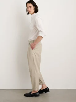 New Alex Mill Standard Pleated Pant In Cotton Linen Silver Cloud