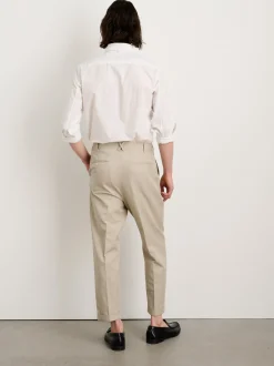 New Alex Mill Standard Pleated Pant In Cotton Linen Silver Cloud