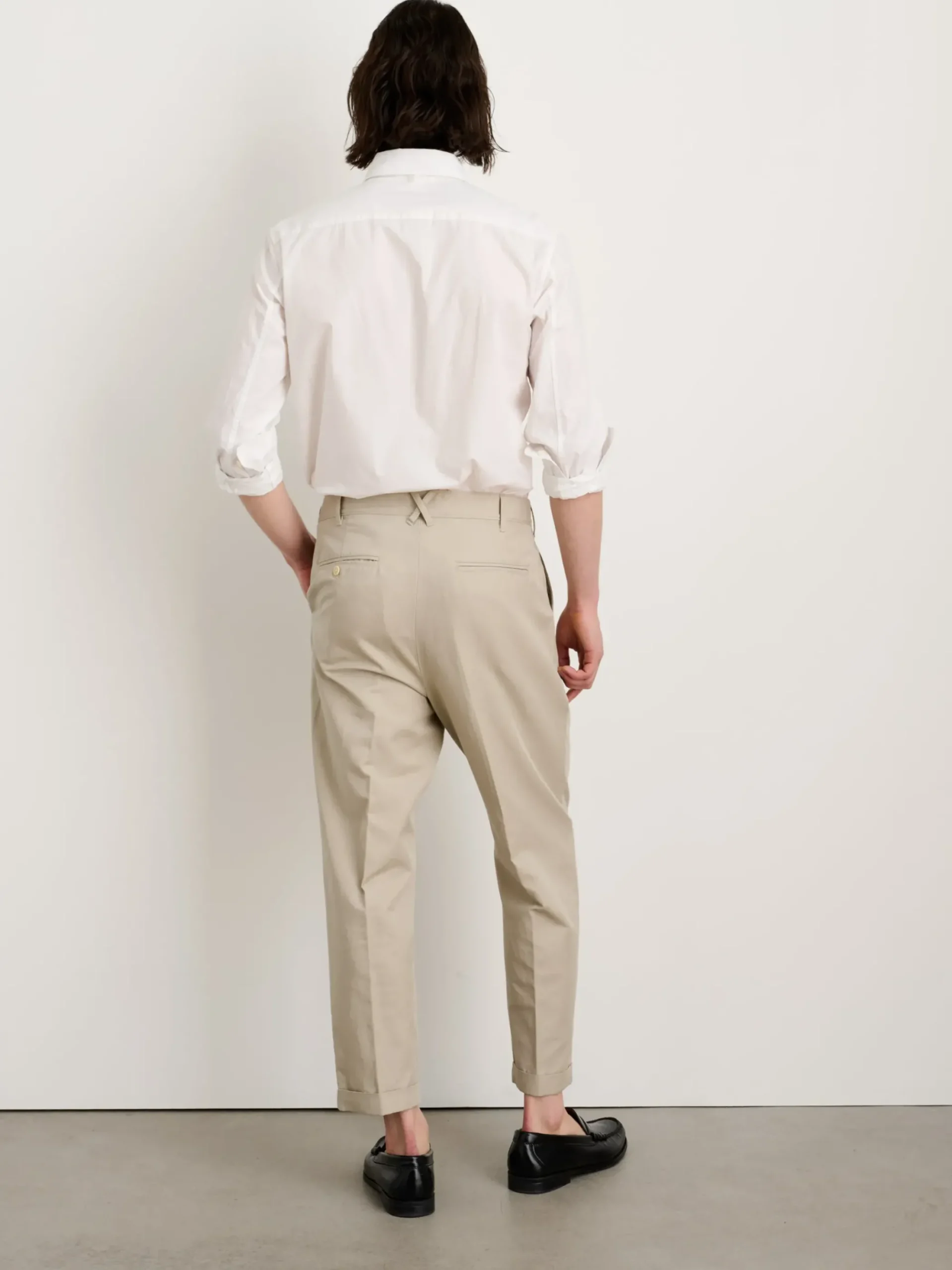 New Alex Mill Standard Pleated Pant In Cotton Linen Silver Cloud