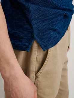 Online Alex Mill Standard Polo In Indigo Slub Cotton Dark Indigo