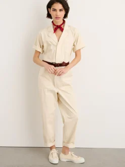 Online Alex Mill Standard Short Sleeve Jumpsuit Oatmilk