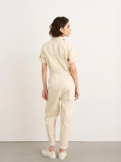 Online Alex Mill Standard Short Sleeve Jumpsuit Oatmilk