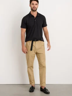 Clearance Alex Mill Standard Slub Cotton Polo Black
