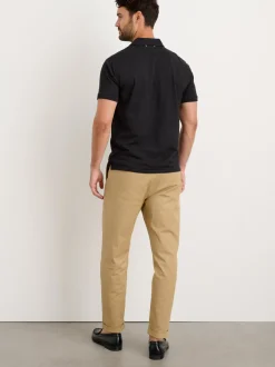 Clearance Alex Mill Standard Slub Cotton Polo Black