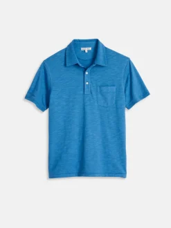 Outlet Alex Mill Standard Slub Cotton Polo Aegean Blue