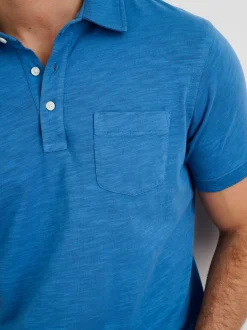 Outlet Alex Mill Standard Slub Cotton Polo Aegean Blue