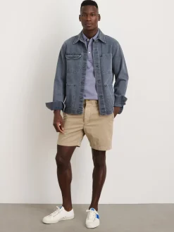Online Alex Mill Standard Slub Cotton Polo Ceil Blue