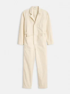 Sale Alex Mill Standard Zip Jumpsuit In Herringbone Ecru