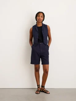 Discount Alex Mill Suit(Ish) Pull On Shorts Dark Navy