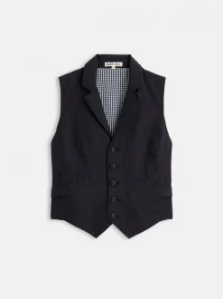 Online Alex Mill Suitish Vest In Drapey Twill Washed Black