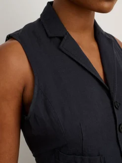 Online Alex Mill Suitish Vest In Drapey Twill Washed Black