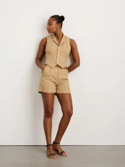 Discount Alex Mill Suitish Vest In Drapey Twill Vintage Khaki