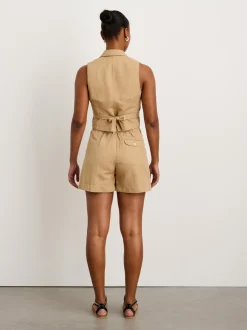 Sale Alex Mill Suitish Vest In Drapey Twill Vintage Khaki