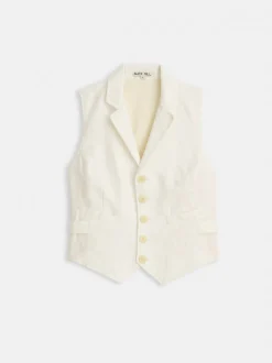 Sale Alex Mill Suitish Vest In Drapey Twill Ecru