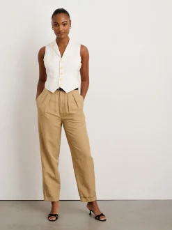 Hot Alex Mill Suitish Vest In Drapey Twill Ecru