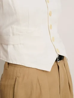 Hot Alex Mill Suitish Vest In Drapey Twill Ecru