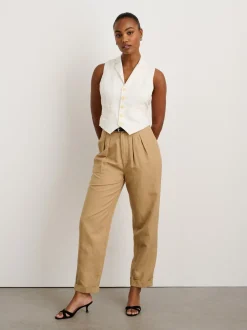Hot Alex Mill Suitish Vest In Drapey Twill Ecru
