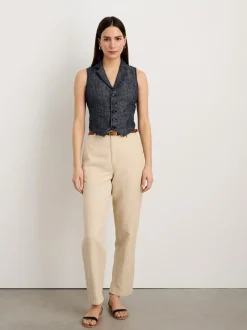 Hot Alex Mill Suitish Vest In Linen Herringbone